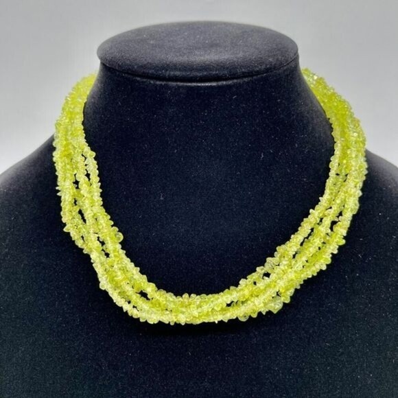 Silpada Peridot 6 Strand 925 Sterling Silver - Picture 1 of 3
